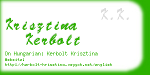 krisztina kerbolt business card